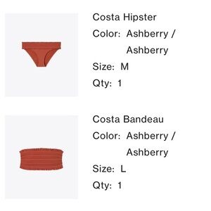 Tory Burch Costa Ashberry Hipster and Bandeau Bikini Set